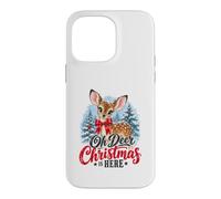 Carcasa para iPhone 14 Pro MAX Oh Deer Christmas Is Here Cute Fawn Holiday Apparel