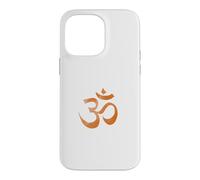 Carcasa para iPhone 14 Pro MAX Om Print Yoga marrón Desvanecido Ohm Mantra Símbolo Sánscrito AUM