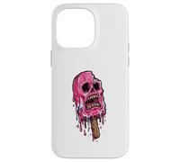 Carcasa para iPhone 14 Pro MAX Paleta de Calavera Rosa derretida Espeluznante Verano Halloween Espeluznante