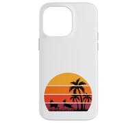 Carcasa para iPhone 14 Pro MAX Palmeras Gacelas Safari Sabana Puesta de Sol África Recuerdo