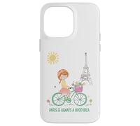 Carcasa para iPhone 14 Pro MAX París es Siempre una Buena Idea Linda Chica en Bicicleta