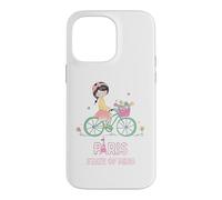 Carcasa para iPhone 14 Pro MAX París Mente Bicicleta Chica Torre Eiffel Estética Viaje Amor