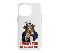Carcasa para iPhone 14 Pro MAX Pastor Australiano Australiano Australiano EE.UU. Divertido Retro Vintage 4 de Julio