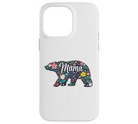 Carcasa para iPhone 14 Pro MAX Patrón de Estampado Floral caprichoso de mamá Bear, Moderno y caprichoso