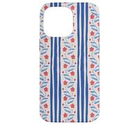 Carcasa para iPhone 14 Pro MAX Patrón patriótico Floral del 4 de Julio Memorial Day Summer 4th