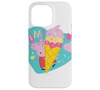 Carcasa para iPhone 14 Pro MAX Peppa Pig Yum Ice Cream