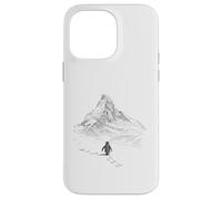 Carcasa para iPhone 14 Pro MAX Pingüino Solitario marchando hacia la montaña desorientado, Pero por qué