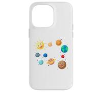 Carcasa para iPhone 14 Pro MAX Planetas del Sistema Solar, Tierra, Sol, Ciencia Espacial Niños, Adultos
