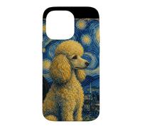 Carcasa para iPhone 14 Pro MAX Poodle Starry Sky Van Gogh Style Sky Hombres Mujeres Perro Mamá