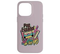 Carcasa para iPhone 14 Pro MAX Pop Español de los 90 Retro Cassette Tape Keytar Español