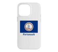 Carcasa para iPhone 14 Pro MAX Portsmouth Virginia USA Flag Souvenir