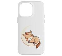 Carcasa para iPhone 14 Pro MAX Potro Dormido en la Luna - Ilustración Animal