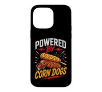 Carcasa para iPhone 14 Pro MAX Powered by Funny Corn Dogs Saying Humor Joke Gag
