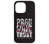 Carcasa para iPhone 14 Pro MAX Pray Wait Confía en Que Dios Tiene un Plan La fe Cristiana