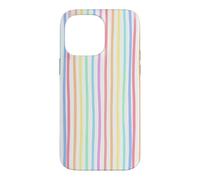Carcasa para iPhone 14 Pro MAX Preppy Striped Summer Rainbow Stripes