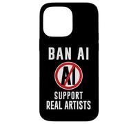 Carcasa para iPhone 14 Pro MAX Prohibir el Contenido de IA contra el Arte Anti AI Artificial Inteligente