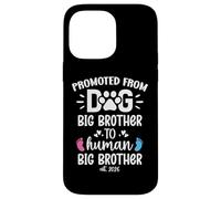 Carcasa para iPhone 14 Pro MAX Promoted from Dog Big Brother to Human Brother EST. 2026 Bro