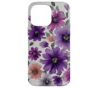Carcasa para iPhone 14 Pro MAX Purple Flower Bouquet Floral Watercolor Wildflowers