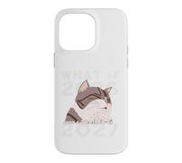 Carcasa para iPhone 14 Pro MAX ¿Qué pasaría si 2026 Fuera Solo un Trailer para 2027? Meme de Gato Divertido