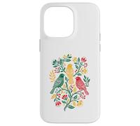 Carcasa para iPhone 14 Pro MAX Rasta Reggae Roots Three Birds Jamaica Folk Art Floral