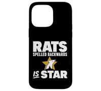 Carcasa para iPhone 14 Pro MAX Rats Spelled Backwards is Star Meme Rat Animal Lover