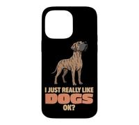 Carcasa para iPhone 14 Pro MAX Realmente Me Gustan los Perros Ok Amante de los Animales Lindo Gran Danés