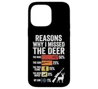 Carcasa para iPhone 14 Pro MAX Reasons Why I Missed The Deer Temporada De Caza