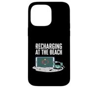 Carcasa para iPhone 14 Pro MAX Recharging At The Beach Low Battery Crab Phone