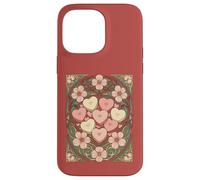Carcasa para iPhone 14 Pro MAX Recuerdos en Forma de corazón y Flores Art Nouveau