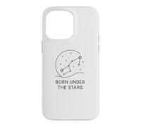 Carcasa para iPhone 14 Pro MAX Regalo de astrología Born Under The Stars para fanáticos