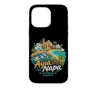 Carcasa para iPhone 14 Pro MAX Regalo de Recuerdo de Viaje de Ayia Napa Chipre Dibujado a Mano