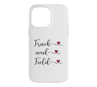 Carcasa para iPhone 14 Pro MAX Regalo tipográfico manuscrito con corazón de Pista y Campo