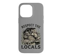 Carcasa para iPhone 14 Pro MAX Respect The Locals Raccoon Funny Street Cats Respeta a los Locales