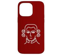 Carcasa para iPhone 14 Pro MAX Retrato Minimalista Mozart Amante de la música clásica