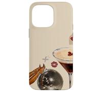 Carcasa para iPhone 14 Pro MAX Retro Espresso Martini Disco Ball Stars Verano Estética