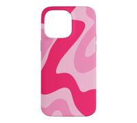 Carcasa para iPhone 14 Pro MAX Retro Hot Pink Swirl Abstracto Estético Groovy 70s Boho Y2K