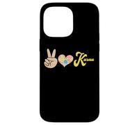 Carcasa para iPhone 14 Pro MAX Retro Leopardo Paz Corazón Karma Boho Espiritual