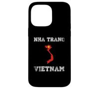 Carcasa para iPhone 14 Pro MAX Retro Nha Trang Vietnam Bandera de Vietnam Envejecida