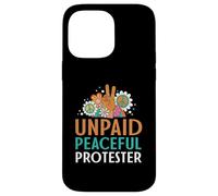 Carcasa para iPhone 14 Pro MAX Retro Peace Sign Flowers Groovy Unpaid Peaceful Protester