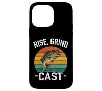 Carcasa para iPhone 14 Pro MAX Rise Grind Cast Amante de la Pesca Pescado Susurrador Aventuras Lago