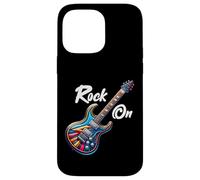 Carcasa para iPhone 14 Pro MAX Rock On Guitar Band Funny Rock Guitarrista Niñas Niños Niños
