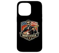 Carcasa para iPhone 14 Pro MAX Rockin In The USA President Guitar Día de la Independencia Americana