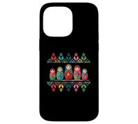 Carcasa para iPhone 14 Pro MAX Russian Matryoshka Babushka Flowers Nesting Dolls