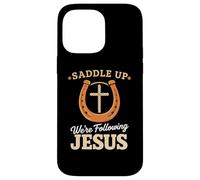 Carcasa para iPhone 14 Pro MAX Saddle Up Estaban siguiendo a Jesús Fe Biblia Escritura Dios