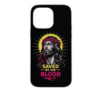 Carcasa para iPhone 14 Pro MAX Salvado por Su Sangre Jesucristo Corona De Espinas Cristiano