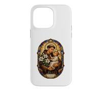 Carcasa para iPhone 14 Pro MAX San Antonio De Padua Reza por Nosotros Sagrado Mosaico Arte Fe