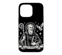 Carcasa para iPhone 14 Pro MAX San Benito Ora et Labora Santos católicos Tradicionales