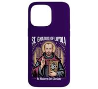 Carcasa para iPhone 14 Pro MAX San Ignacio Loyola Ad Maiorem Dei Gloriam Jesuita católico