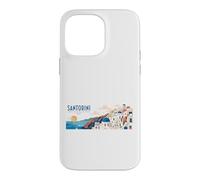 Carcasa para iPhone 14 Pro MAX Santorini Grecia Grecia Recuerdo de Viaje de la Isla Griega
