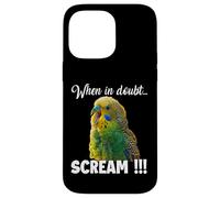 Carcasa para iPhone 14 Pro MAX Screaming Budgie T, Meme Divertido para los Amantes de Las